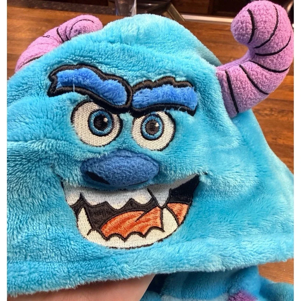 Kids Sully Monsters Inc. Costume cozy pjs with face hood.  9/12 months. Hallowee
